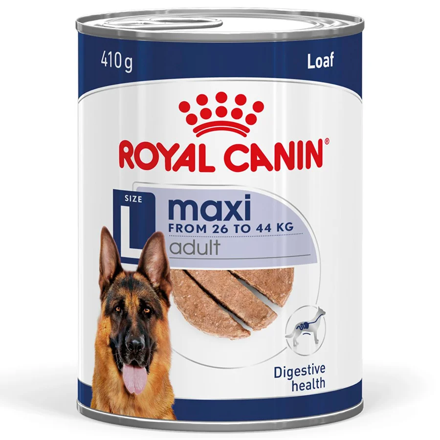 Classic Royal Canin Maxi Wet Adult Dog Food in Loaf 410g Can Quality