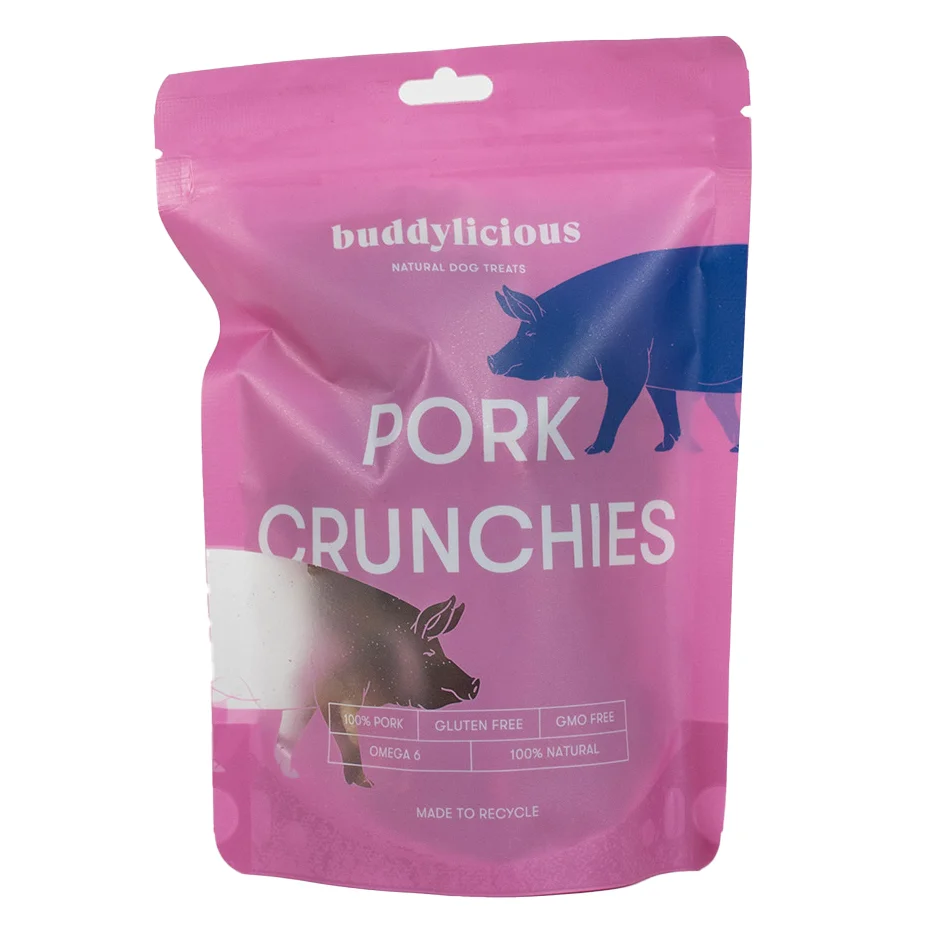Organic Buddylicious Pork Crunchies Dog Treats 150g Responsible