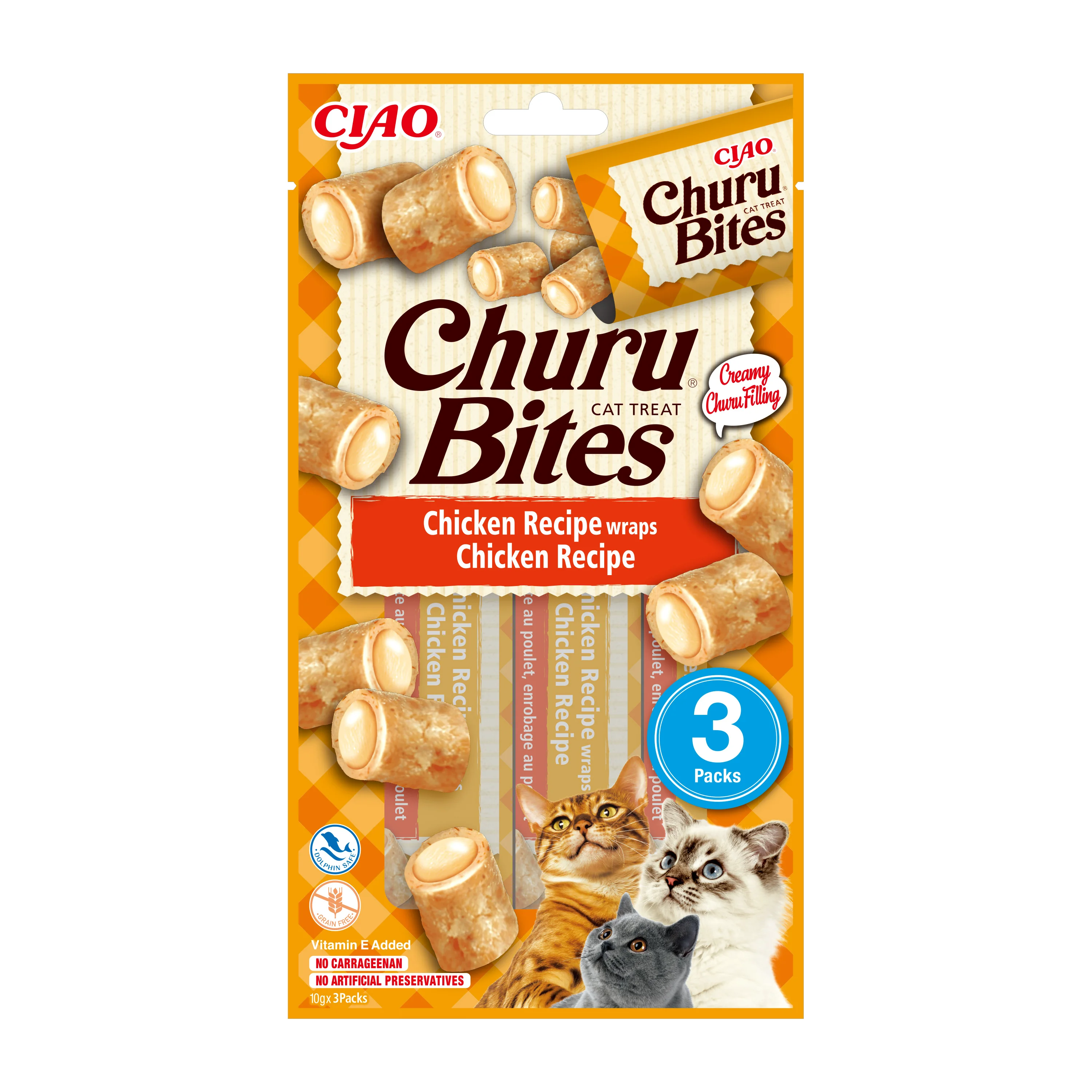 Sophisticated Ciao Churu Cat Treat Bites Chicken 3x10g Classic