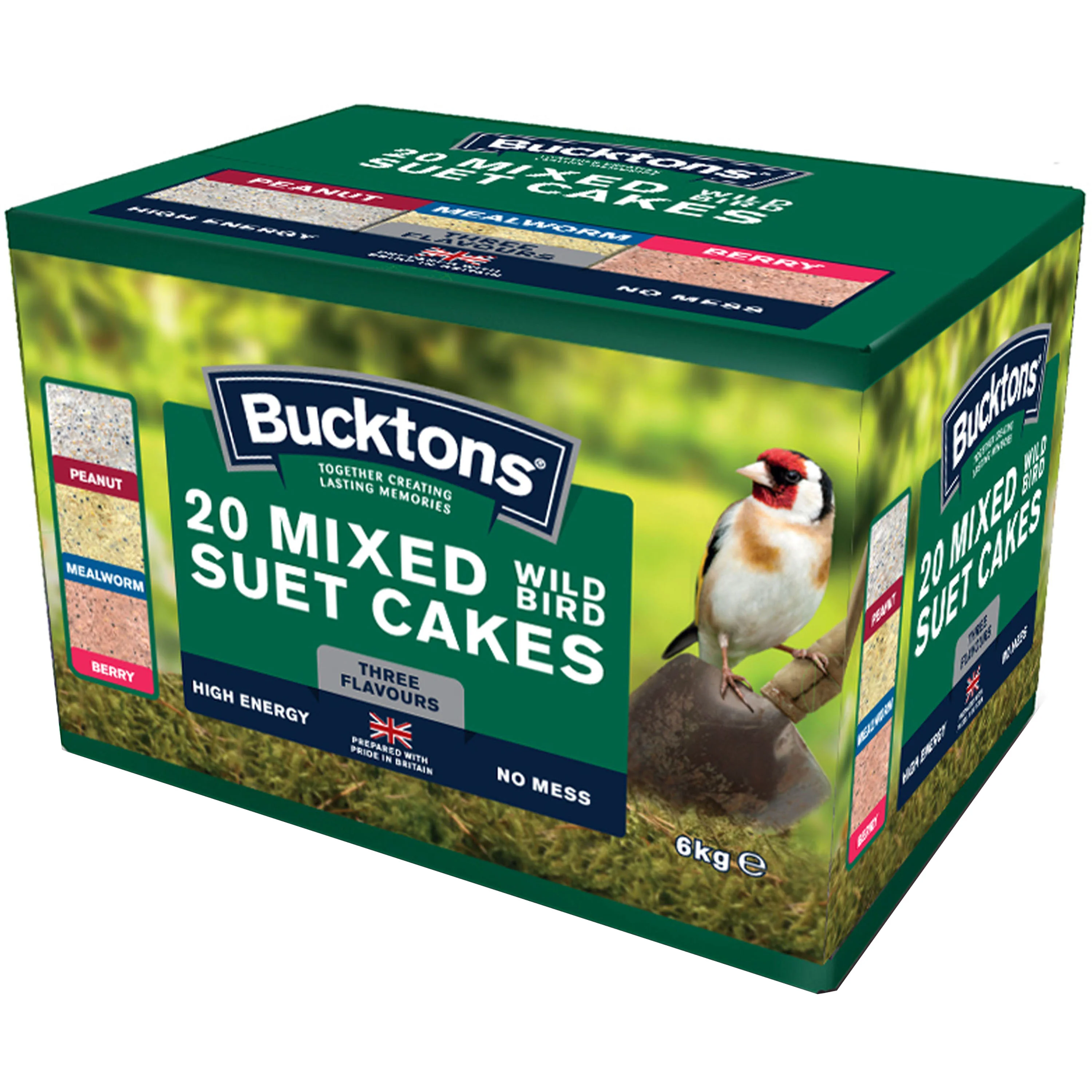 Practical Bucktons Mixed Wild Bird Suet Cakes x20 Original