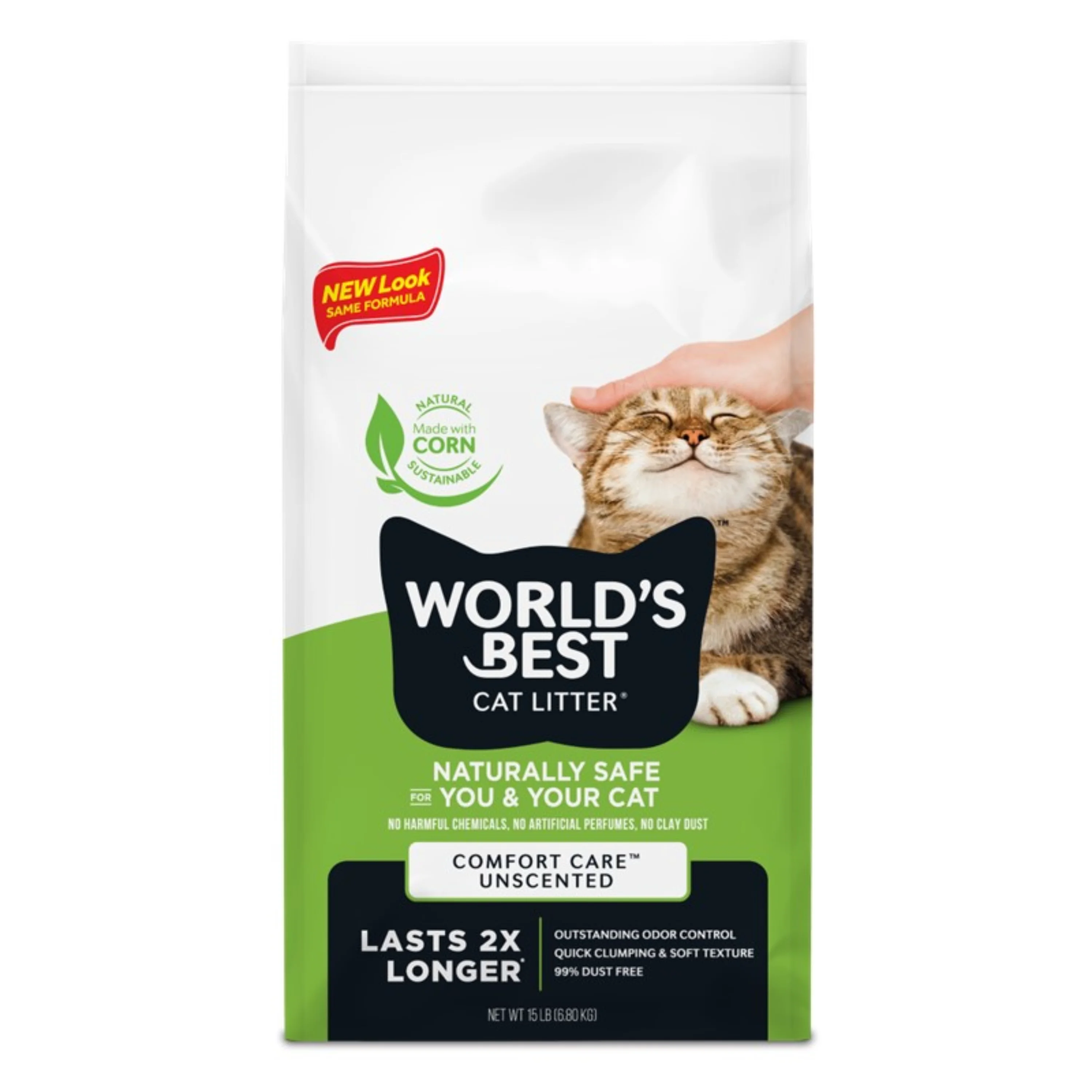 Practical World x27 s Cat Litter Quick Clumping Comfort Care Unscented 6.8kg World-Class
